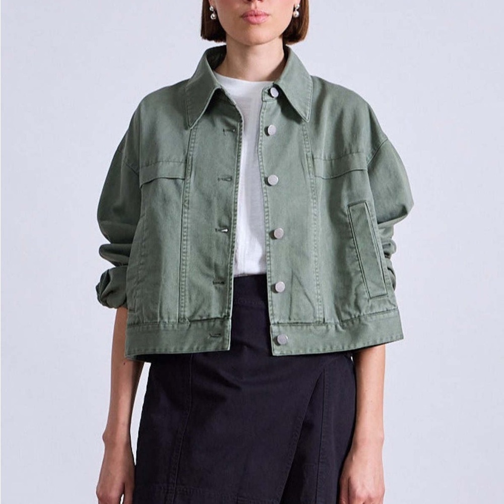 Apiece Apart Thyme Green Jean Jacket